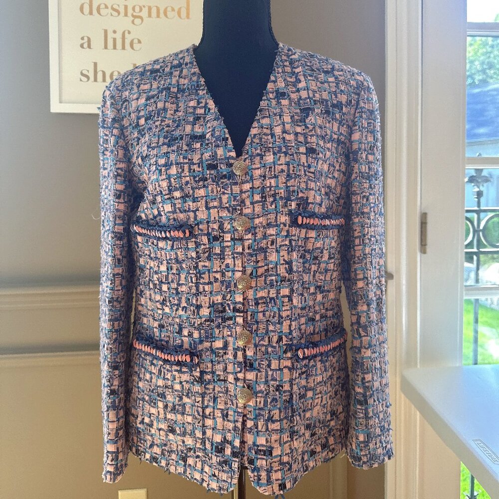 Chanel Blue and Pink Blazer Jackets